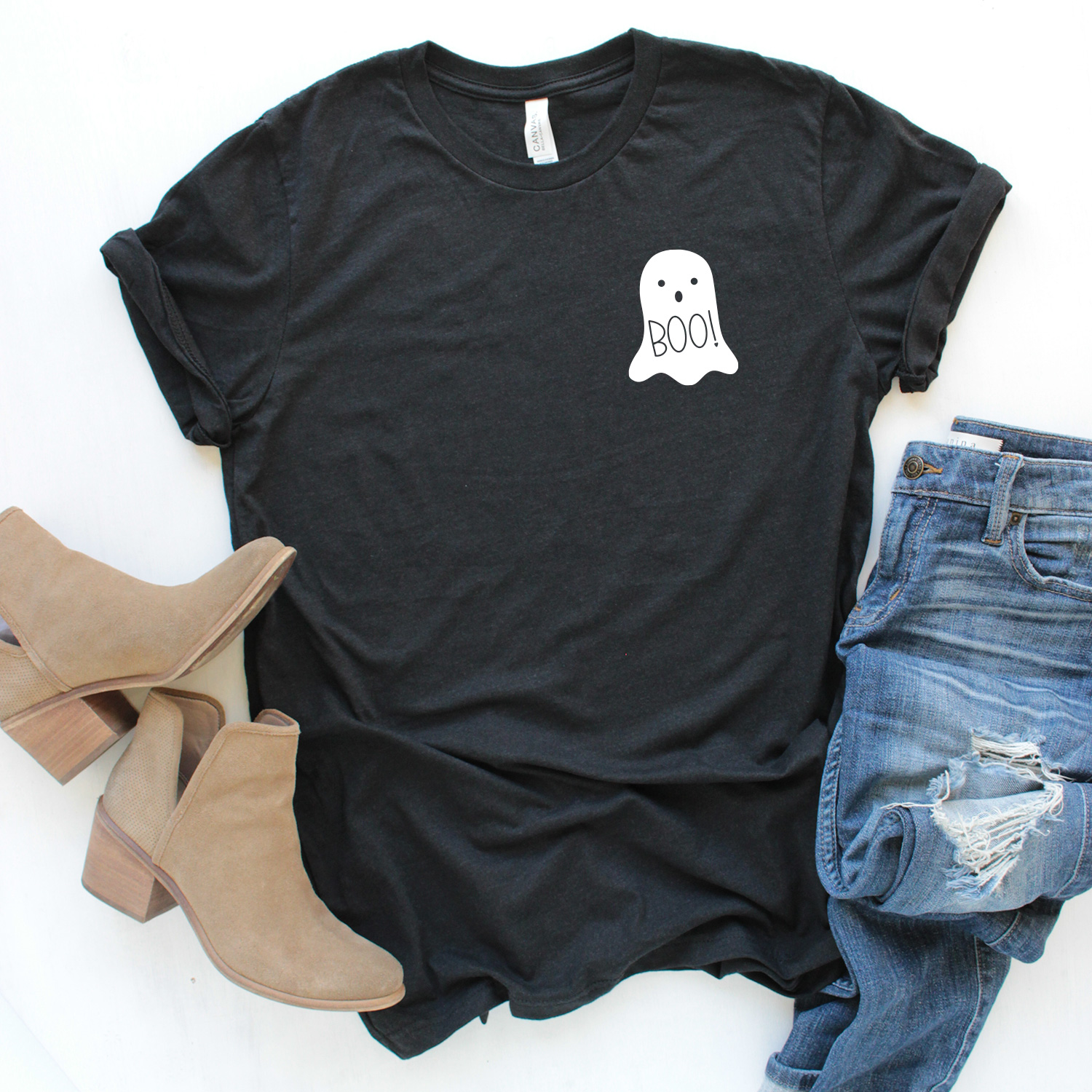 Ghost Adult Graphic T Shirt Overtype